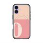 スリムプロテクションプレミアムケース with MagSafe［ オリジナル - initial two tone - O pink ］