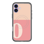 スリムプロテクションプレミアムケース with MagSafe［ オリジナル - initial two tone - O pink ］