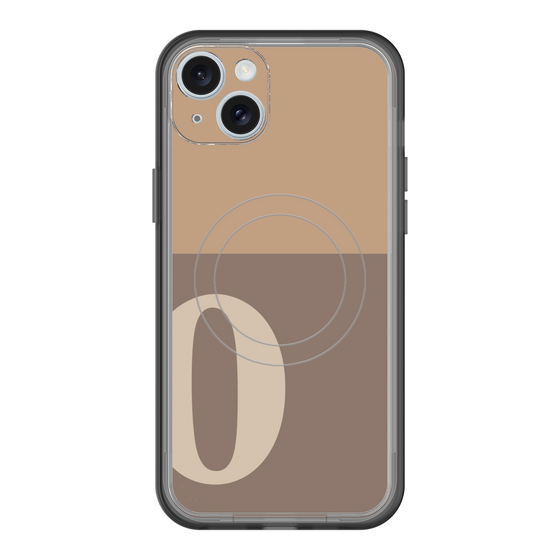 スリムプロテクションプレミアムケース with MagSafe［ オリジナル - initial two tone - O brown ］