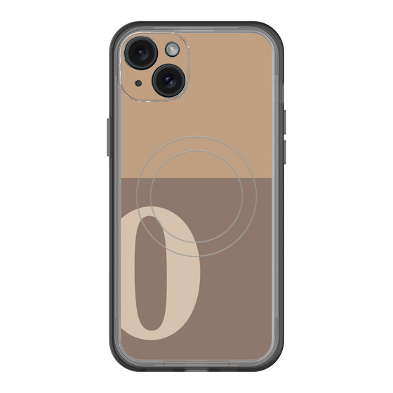 スリムプロテクションプレミアムケース with MagSafe［ オリジナル - initial two tone - O brown ］