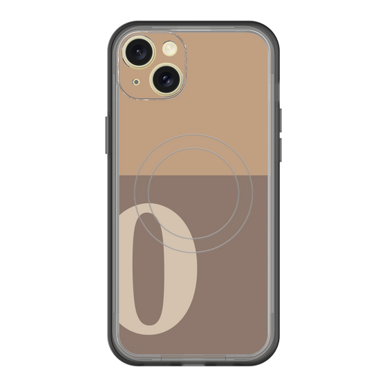 スリムプロテクションプレミアムケース with MagSafe［ オリジナル - initial two tone - O brown ］