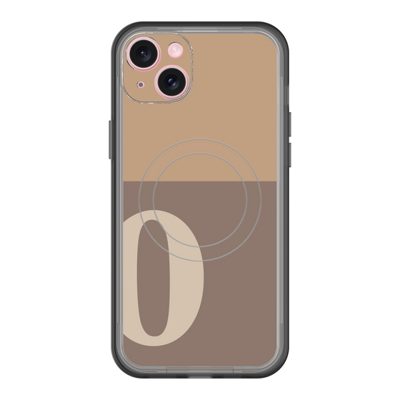 スリムプロテクションプレミアムケース with MagSafe［ オリジナル - initial two tone - O brown ］