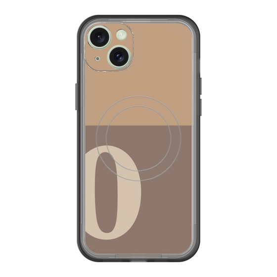 スリムプロテクションプレミアムケース with MagSafe［ オリジナル - initial two tone - O brown ］