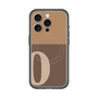 スリムプロテクションプレミアムケース with MagSafe［ オリジナル - initial two tone - O brown ］