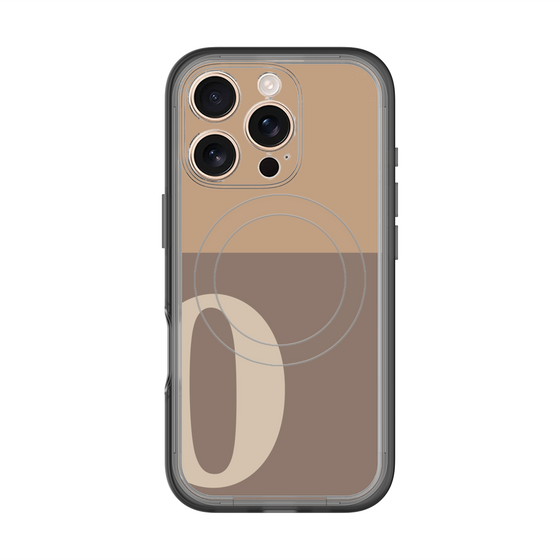 スリムプロテクションプレミアムケース with MagSafe［ オリジナル - initial two tone - O brown ］