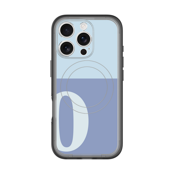 スリムプロテクションプレミアムケース with MagSafe［ オリジナル - initial two tone - O blue ］