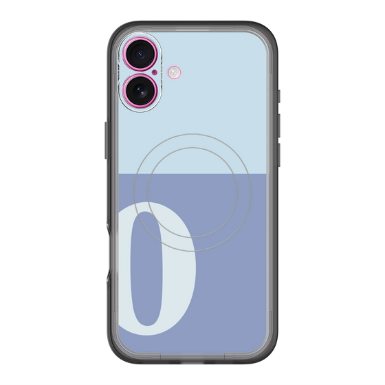 スリムプロテクションプレミアムケース with MagSafe［ オリジナル - initial two tone - O blue ］