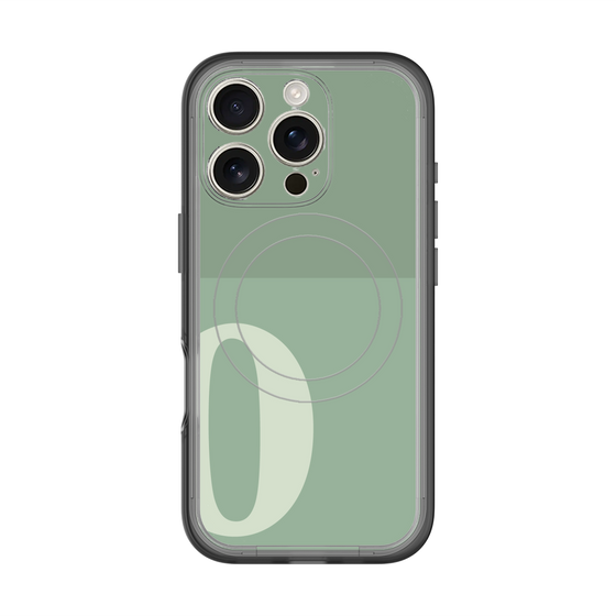 スリムプロテクションプレミアムケース with MagSafe［ オリジナル - initial two tone - O green ］