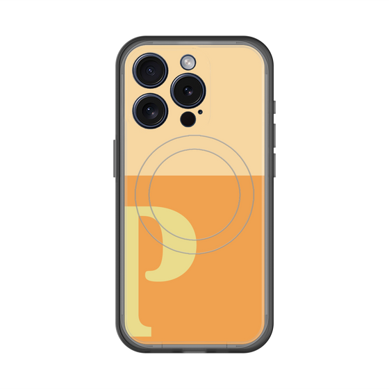 スリムプロテクションプレミアムケース with MagSafe［ オリジナル - initial two tone - P orange ］