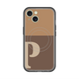スリムプロテクションプレミアムケース with MagSafe［ オリジナル - initial two tone - P brown ］