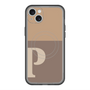 スリムプロテクションプレミアムケース with MagSafe［ オリジナル - initial two tone - P brown ］