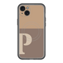 スリムプロテクションプレミアムケース with MagSafe［ オリジナル - initial two tone - P brown ］