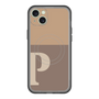 スリムプロテクションプレミアムケース with MagSafe［ オリジナル - initial two tone - P brown ］