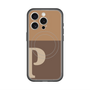 スリムプロテクションプレミアムケース with MagSafe［ オリジナル - initial two tone - P brown ］