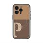 スリムプロテクションプレミアムケース with MagSafe［ オリジナル - initial two tone - P brown ］