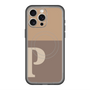 スリムプロテクションプレミアムケース with MagSafe［ オリジナル - initial two tone - P brown ］