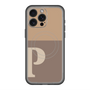 スリムプロテクションプレミアムケース with MagSafe［ オリジナル - initial two tone - P brown ］
