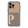 スリムプロテクションプレミアムケース with MagSafe［ オリジナル - initial two tone - P brown ］