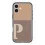 スリムプロテクションプレミアムケース with MagSafe［ オリジナル - initial two tone - P brown ］