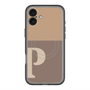 スリムプロテクションプレミアムケース with MagSafe［ オリジナル - initial two tone - P brown ］