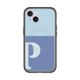 スリムプロテクションプレミアムケース with MagSafe［ オリジナル - initial two tone - P blue ］