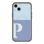スリムプロテクションプレミアムケース with MagSafe［ オリジナル - initial two tone - P blue ］