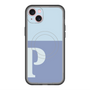 スリムプロテクションプレミアムケース with MagSafe［ オリジナル - initial two tone - P blue ］