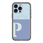 スリムプロテクションプレミアムケース with MagSafe［ オリジナル - initial two tone - P blue ］