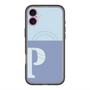 スリムプロテクションプレミアムケース with MagSafe［ オリジナル - initial two tone - P blue ］