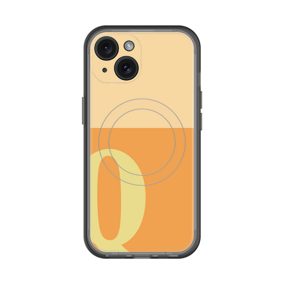 スリムプロテクションプレミアムケース with MagSafe［ オリジナル - initial two tone - Q orange ］