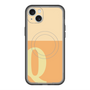 スリムプロテクションプレミアムケース with MagSafe［ オリジナル - initial two tone - Q orange ］