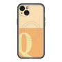 スリムプロテクションプレミアムケース with MagSafe［ オリジナル - initial two tone - Q orange ］