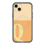 スリムプロテクションプレミアムケース with MagSafe［ オリジナル - initial two tone - Q orange ］