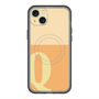 スリムプロテクションプレミアムケース with MagSafe［ オリジナル - initial two tone - Q orange ］