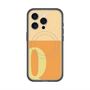スリムプロテクションプレミアムケース with MagSafe［ オリジナル - initial two tone - Q orange ］