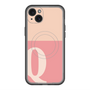スリムプロテクションプレミアムケース with MagSafe［ オリジナル - initial two tone - Q pink ］