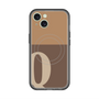 スリムプロテクションプレミアムケース with MagSafe［ オリジナル - initial two tone - Q brown ］