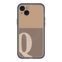 スリムプロテクションプレミアムケース with MagSafe［ オリジナル - initial two tone - Q brown ］