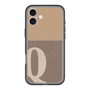 スリムプロテクションプレミアムケース with MagSafe［ オリジナル - initial two tone - Q brown ］