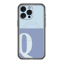 スリムプロテクションプレミアムケース with MagSafe［ オリジナル - initial two tone - Q blue ］