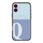 スリムプロテクションプレミアムケース with MagSafe［ オリジナル - initial two tone - Q blue ］