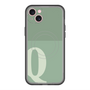 スリムプロテクションプレミアムケース with MagSafe［ オリジナル - initial two tone - Q green ］