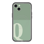 スリムプロテクションプレミアムケース with MagSafe［ オリジナル - initial two tone - Q green ］