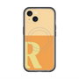 スリムプロテクションプレミアムケース with MagSafe［ オリジナル - initial two tone - R orange ］