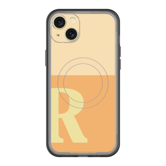 スリムプロテクションプレミアムケース with MagSafe［ オリジナル - initial two tone - R orange ］
