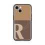 スリムプロテクションプレミアムケース with MagSafe［ オリジナル - initial two tone - R brown ］