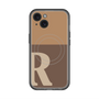 スリムプロテクションプレミアムケース with MagSafe［ オリジナル - initial two tone - R brown ］