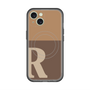 スリムプロテクションプレミアムケース with MagSafe［ オリジナル - initial two tone - R brown ］