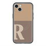 スリムプロテクションプレミアムケース with MagSafe［ オリジナル - initial two tone - R brown ］
