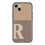 スリムプロテクションプレミアムケース with MagSafe［ オリジナル - initial two tone - R brown ］
